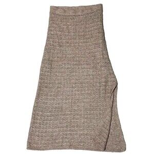 House of Harlow 1960 Crochet Midi Skirt Brown Size M Lined Wool Blend